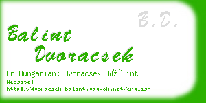 balint dvoracsek business card